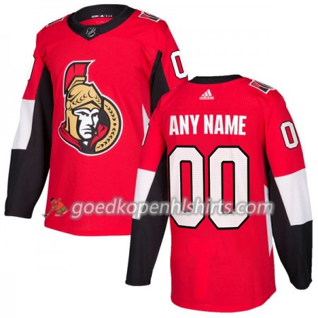 Ottawa Senators Custom Adidas 2017-2018 Rood Authentic Shirt - Mannen